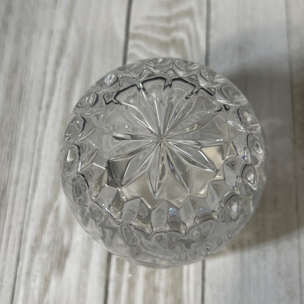 Vintage Mikasa Christmas Tree Votive Candle Holder Clear Glass Holiday w/ Box - Picture 5 of 7
